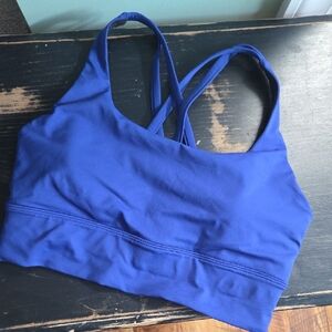 Lululemon Longline Energy Sports Bra In Blue Colorway